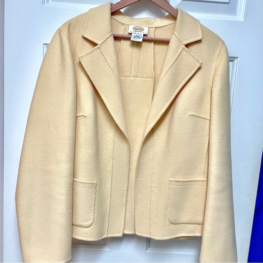 Pastel Yellow Wool Women's Jacket
